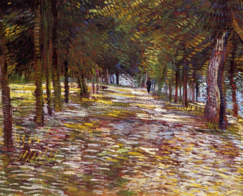 Vincent van Gogh Avenue in the Voyer d'Argenson Park at Asnieres
